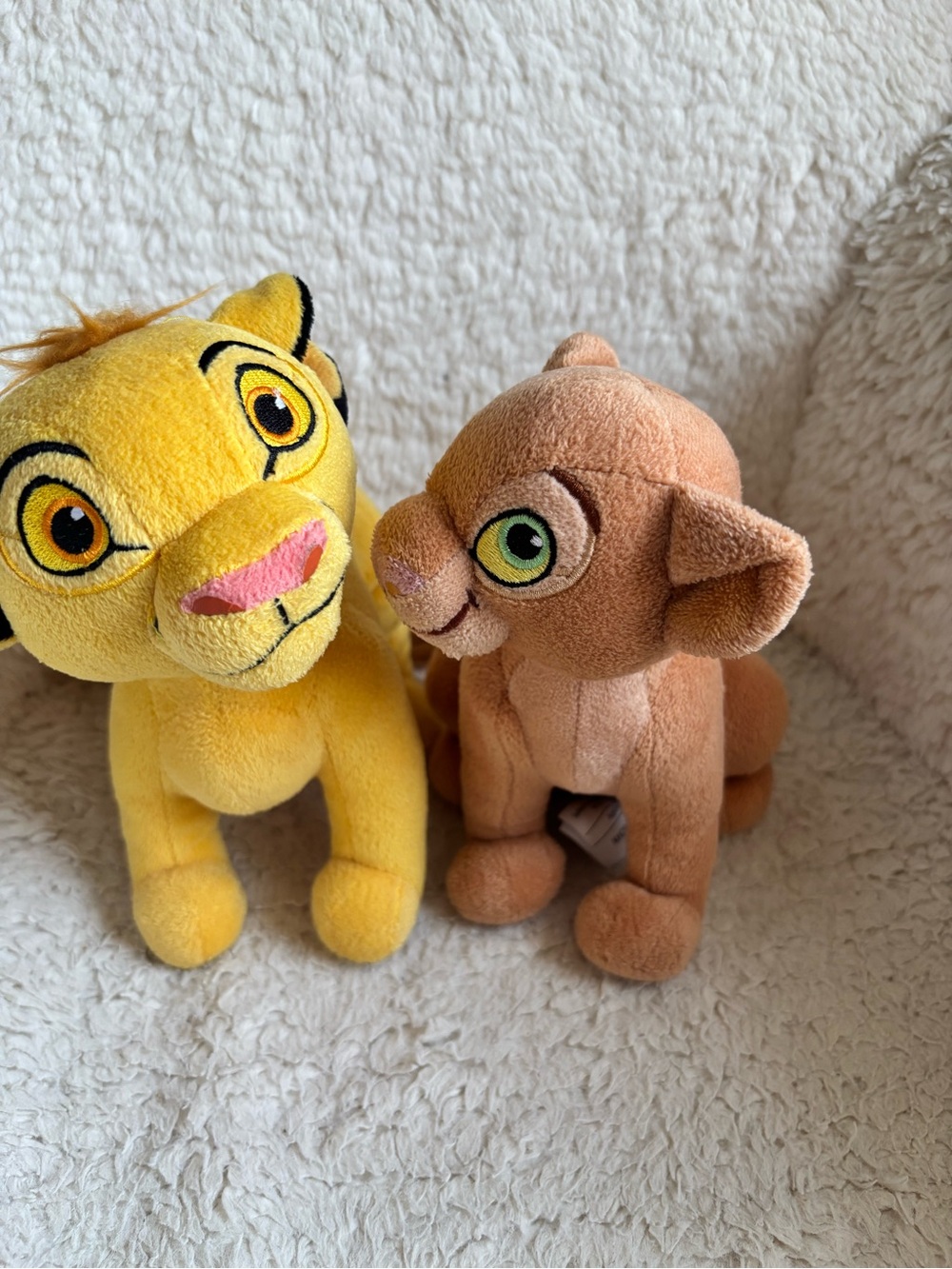 Disney Yellow Simba & Tan Nala Plush Duo